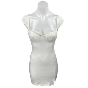 Princess Polly White Sleeveless Bandeau Cami Camisole Tank Mini Bodycon Dress 2